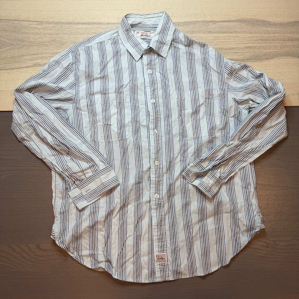 Levi Strauss Signature Shirt Men L (42/44) Western Striped